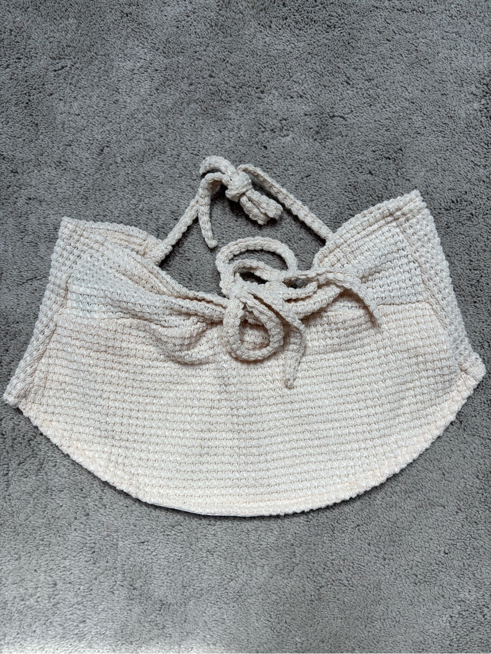 Crochet Summer Halter Top with Open Back
